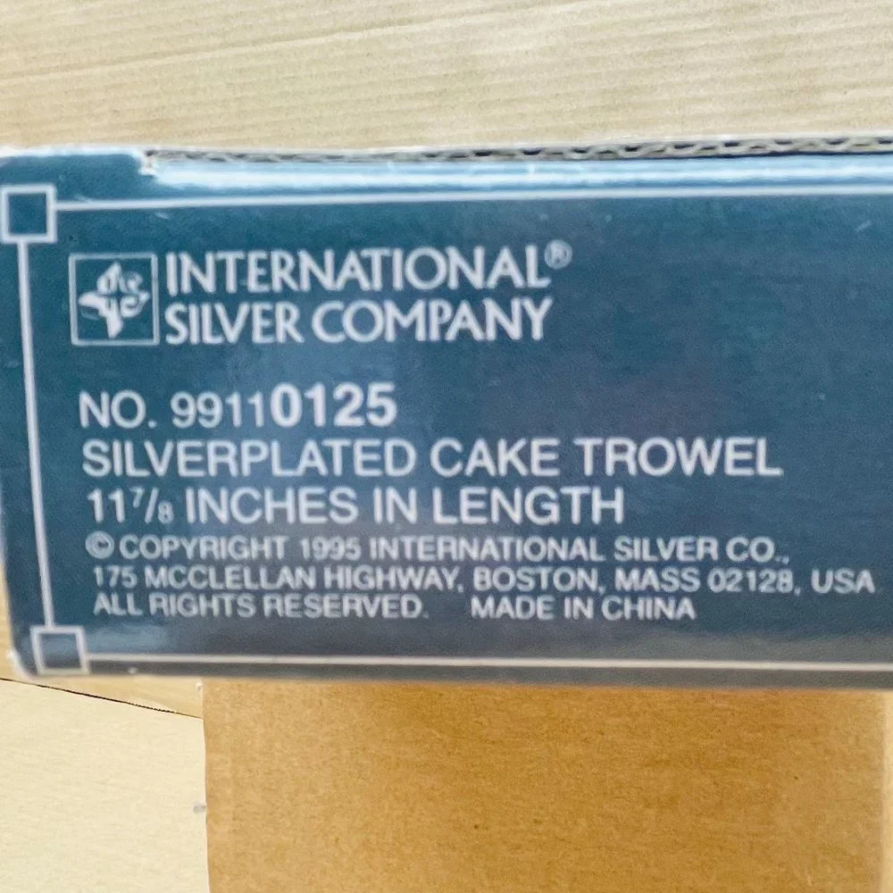 NIBWOT International Silver Company Silverplate Cake Trowel, Wedding/Anniversary